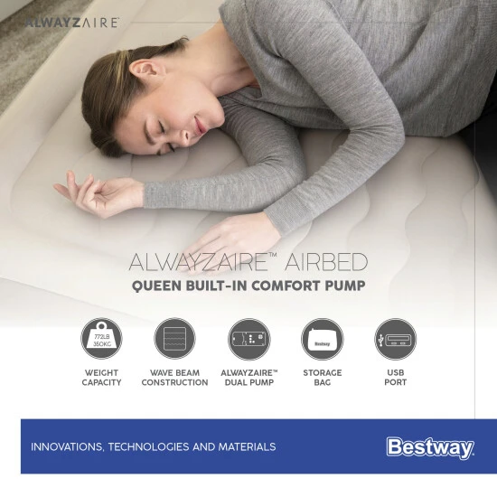 BESTWAY Luftbett, 152 X 51 X 203cm, Beige 2 BESTWAY Luftbett, 152 X 51 X 203cm, Beige – Bild 2