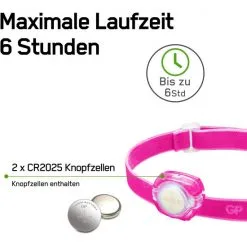 GP Batteries Stirnlampe »GP CH31«, 40lumen 2X CR2025 Lila -Camping Verkäufe unnamed file 445