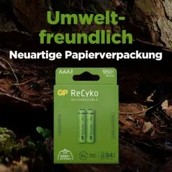 GP Batteries AAA Akku »ReCyko«, 950 MAh, 1,2V, 2 Stück -Camping Verkäufe unnamed file 477