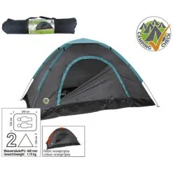 HAPPY PEOPLE Iglu-Zelt, Für: 2, Grau/türkis