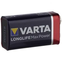 VARTA Batterie, LONGLIFE, 9-V-Block, 9 V