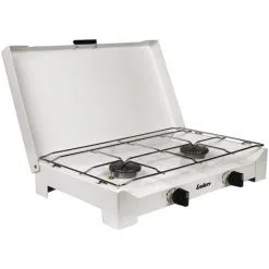 ENDERS Camping-Kocher »Dalgety«, 2 Brenner, Weiß, Pulverbeschichteter Stahl