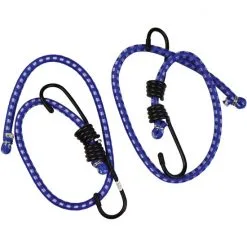 HAPPY PEOPLE Spannkabel, Blauweiß, Kunststoff, Länge: 60 Cm